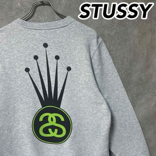 stussy クラウン スウェット SSリンクロゴ グレー 希少 M