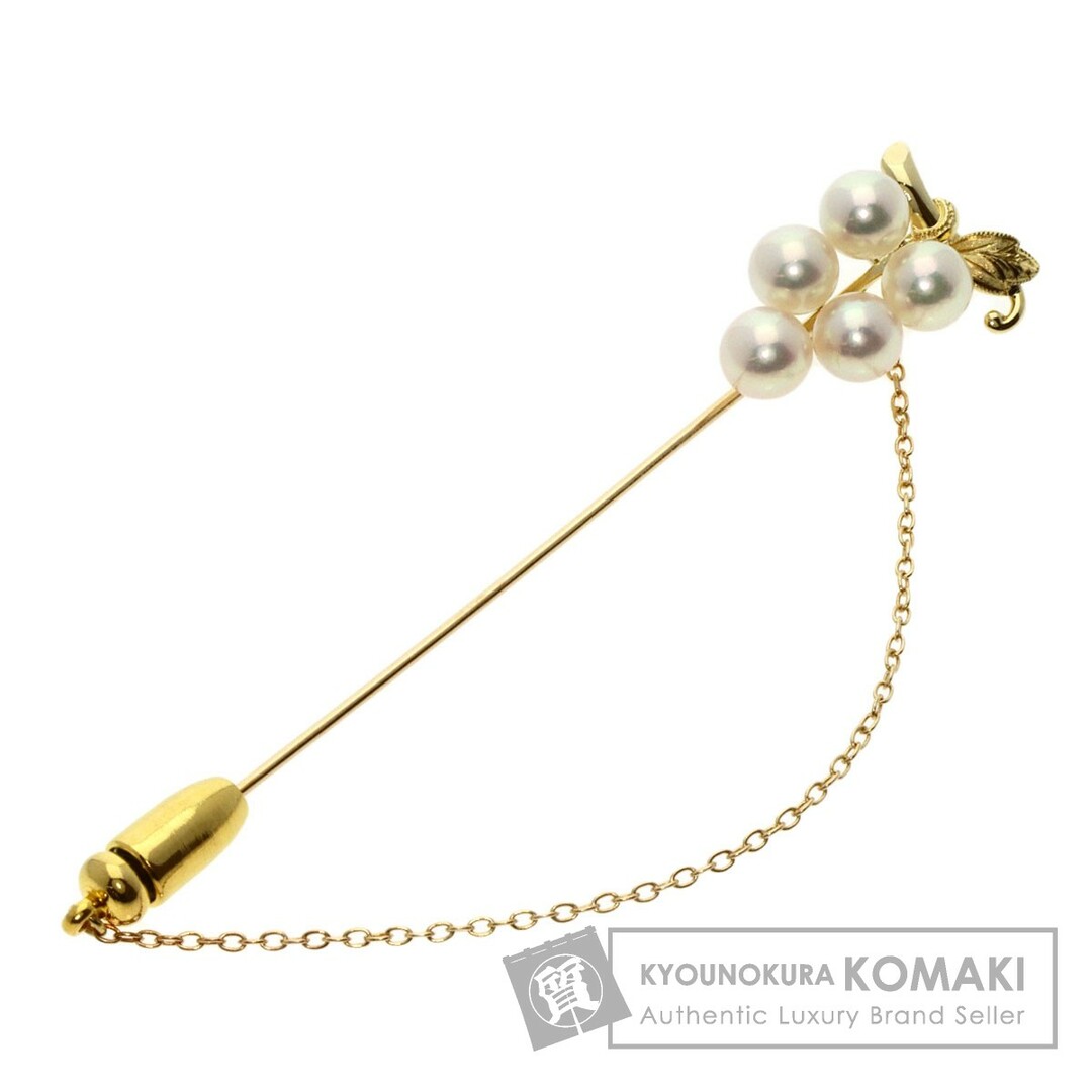 MIKIMOTO 葡萄モチーフ パール 真珠 ブローチ K14YG レディース