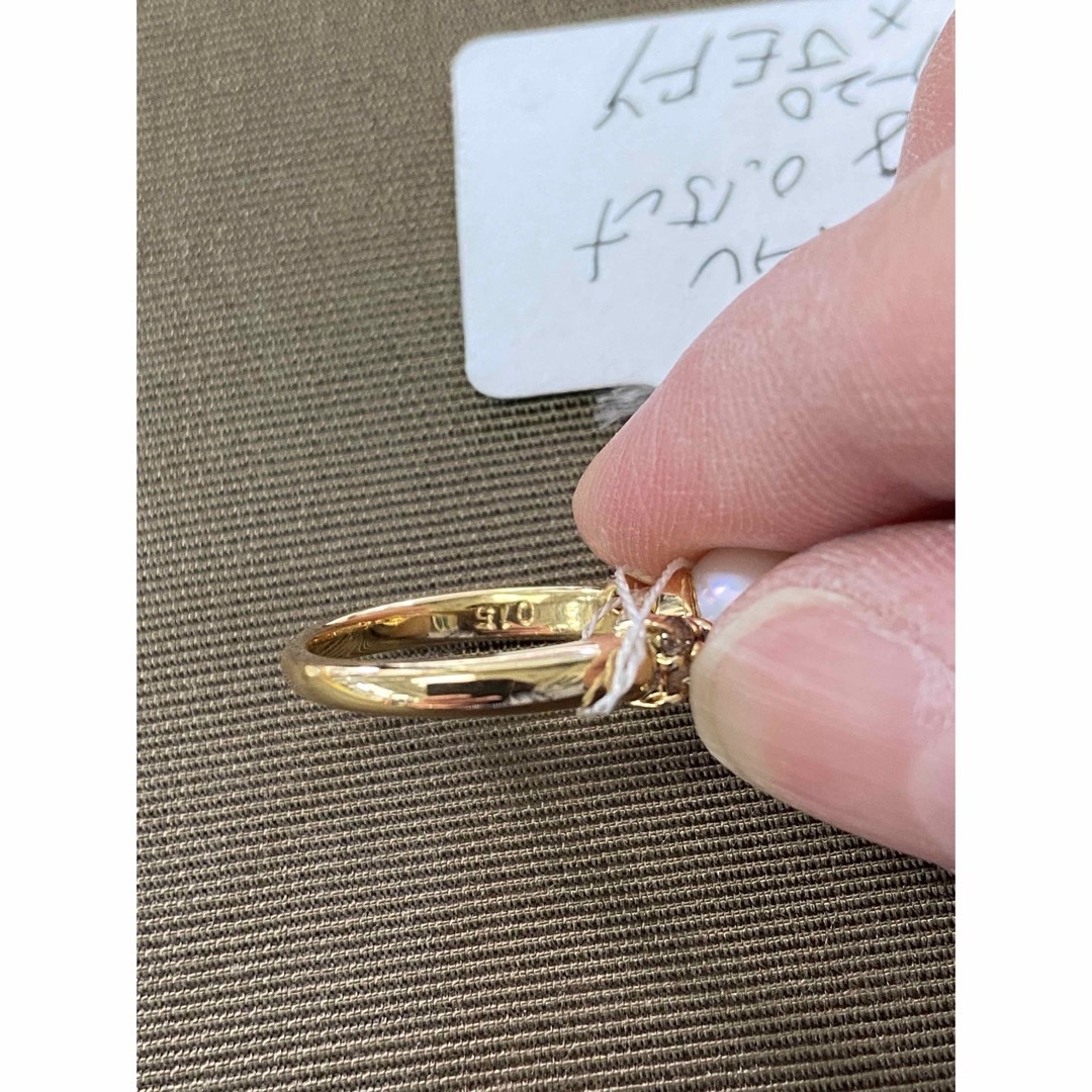 K18パール☆ダイヤ☆指輪☆リング☆USED品☆ レディースのアクセサリー(リング(指輪))の商品写真