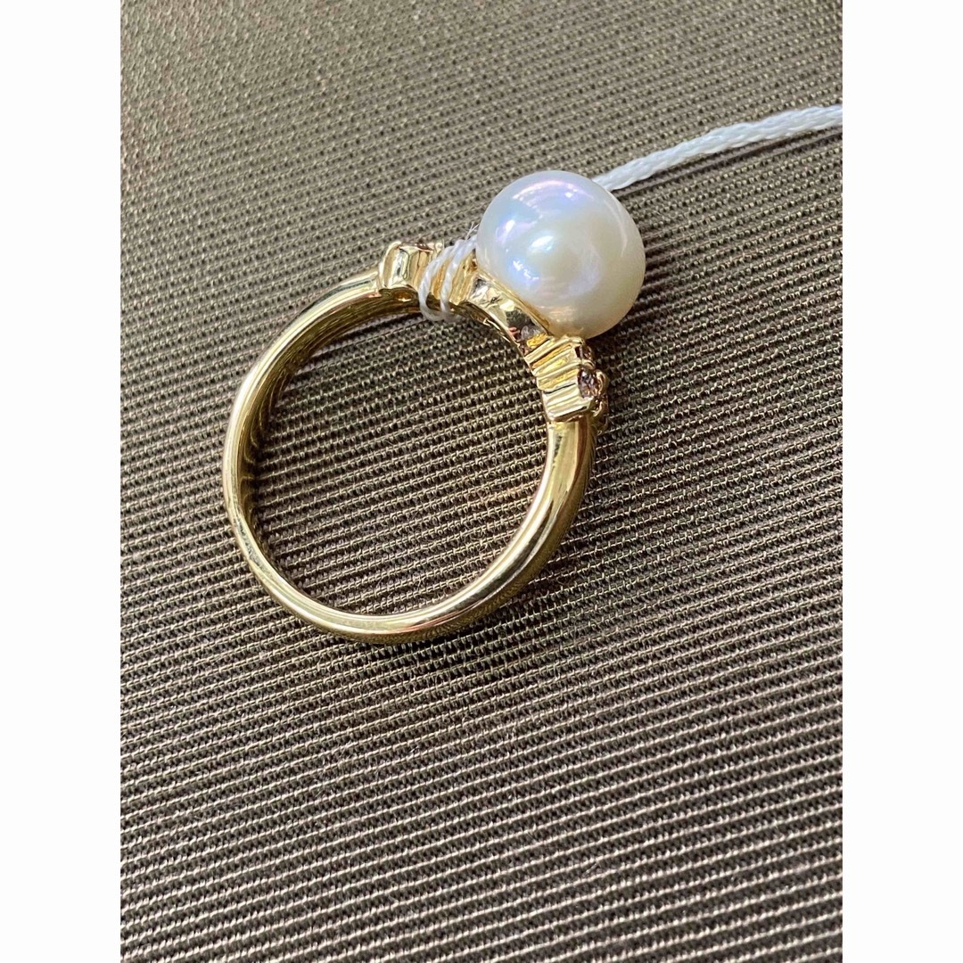 K18パール☆ダイヤ☆指輪☆リング☆USED品☆ レディースのアクセサリー(リング(指輪))の商品写真