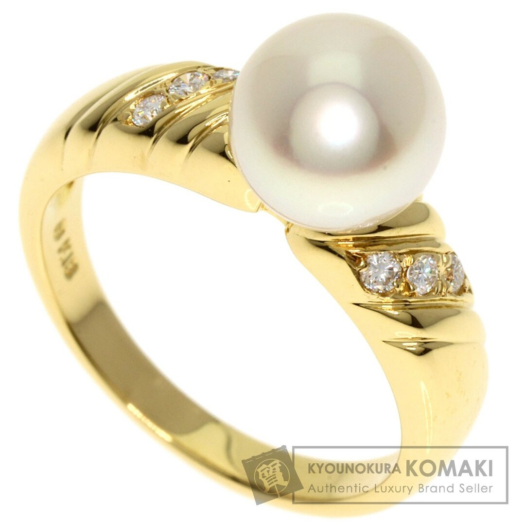 MIKIMOTO パール 真珠 ダイヤモンド リング・指輪 K18YG レディース