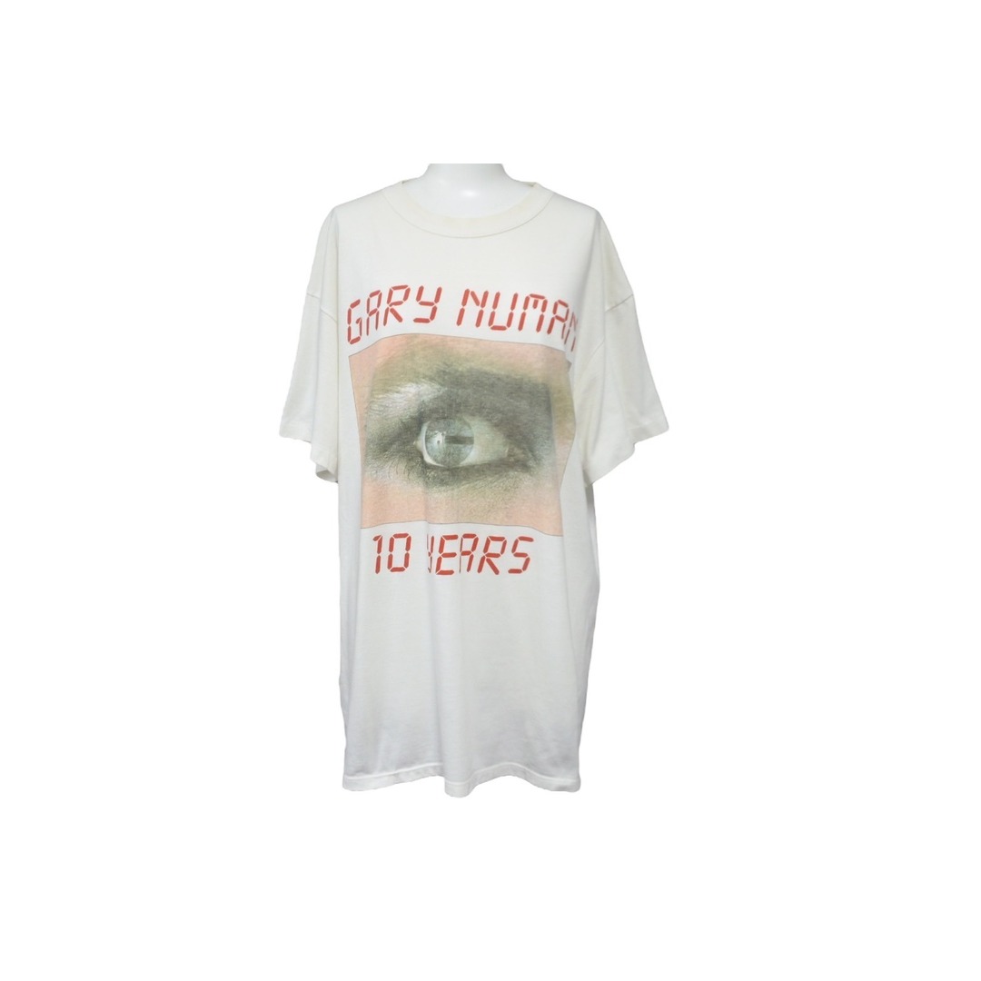 Gary Numan ゲイリーニューマン 10 YEARS 半袖 ヴィンテージ Tシャツ ホワイト サイズXL 良品  56363