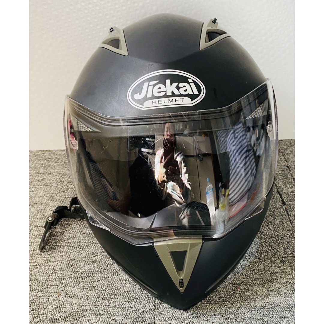 JIEKAI｜バイクヘルメット（XL・マットブラック）ジェットヘルメット