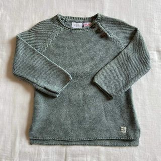 ザラキッズ(ZARA KIDS)のZARA kids ミントグリーンニット　86cm(ニット/セーター)