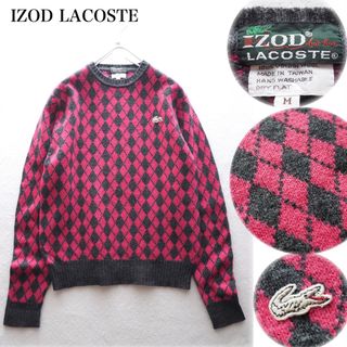 ラコステ(LACOSTE)のIZOD LACOSTE 70's アーガイルチェック ヴァージンウールニット(ニット/セーター)