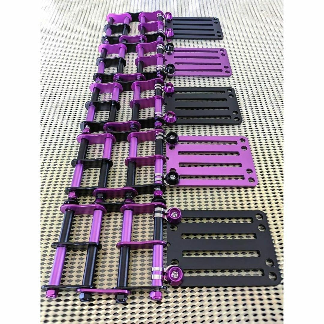 黒×紫 5組 ニックス風ベルトループ 腰道具 腰袋 工具差し 4段チェーン