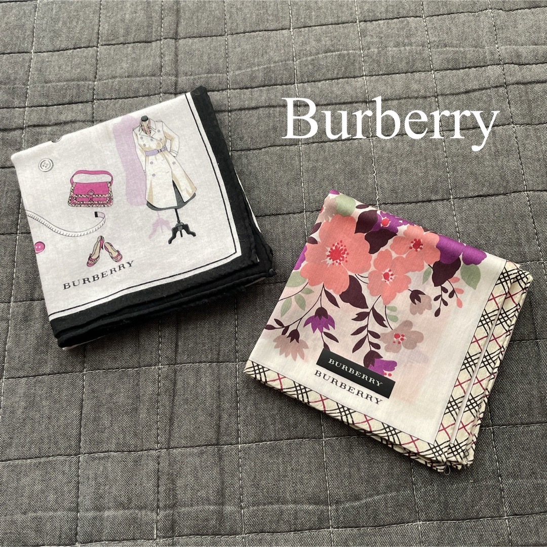 BURBERRY(バーバリー)の新品未使用品 中古 Burberry バーバリー ノバチェック ハンカチ セット レディースのファッション小物(ハンカチ)の商品写真