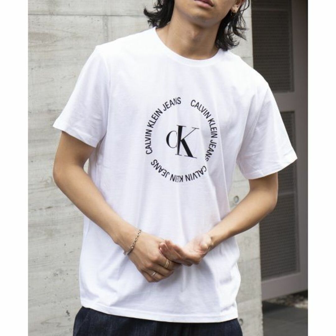 Calvin Klein(カルバンクライン)の未使用♡カルバンクライン ロゴプリント 半袖Tシャツ 白×黒 CK 男女兼用 メンズのトップス(Tシャツ/カットソー(半袖/袖なし))の商品写真