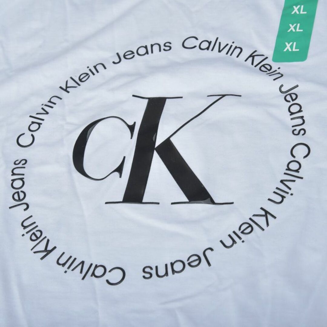 Calvin Klein(カルバンクライン)の未使用♡カルバンクライン ロゴプリント 半袖Tシャツ 白×黒 CK 男女兼用 メンズのトップス(Tシャツ/カットソー(半袖/袖なし))の商品写真