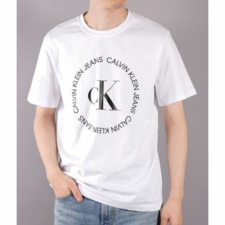 カルバンクライン(Calvin Klein)の未使用♡カルバンクライン ロゴプリント 半袖Tシャツ 白×黒 CK 男女兼用(Tシャツ/カットソー(半袖/袖なし))