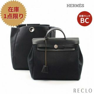 エルメス(Hermes)のエールバッグPM ハンドバッグ トワルオフィシエ レザー ブラック シルバー金具 □F刻印(リュック/バックパック)