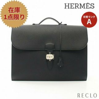 エルメス(Hermes)のサックアデペッシュ41 ビジネスバッグ トゴ ブラック シルバー金具 □R刻印(ビジネスバッグ)