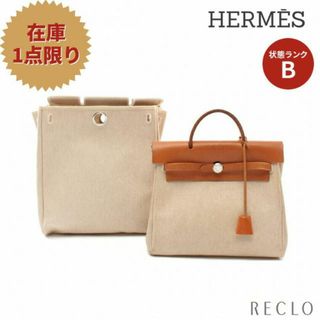 エルメス(Hermes)のエールバッグ アドPM バックパック リュックサック トワルアッシュ レザー アイボリー ライトブラウン シルバー金具 □D刻印(リュック/バックパック)