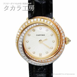 カルティエ(Cartier)の【鑑別書付き】カルティエ 腕時計 トリニティ K18 3カラーゴールド ダイヤ(腕時計)