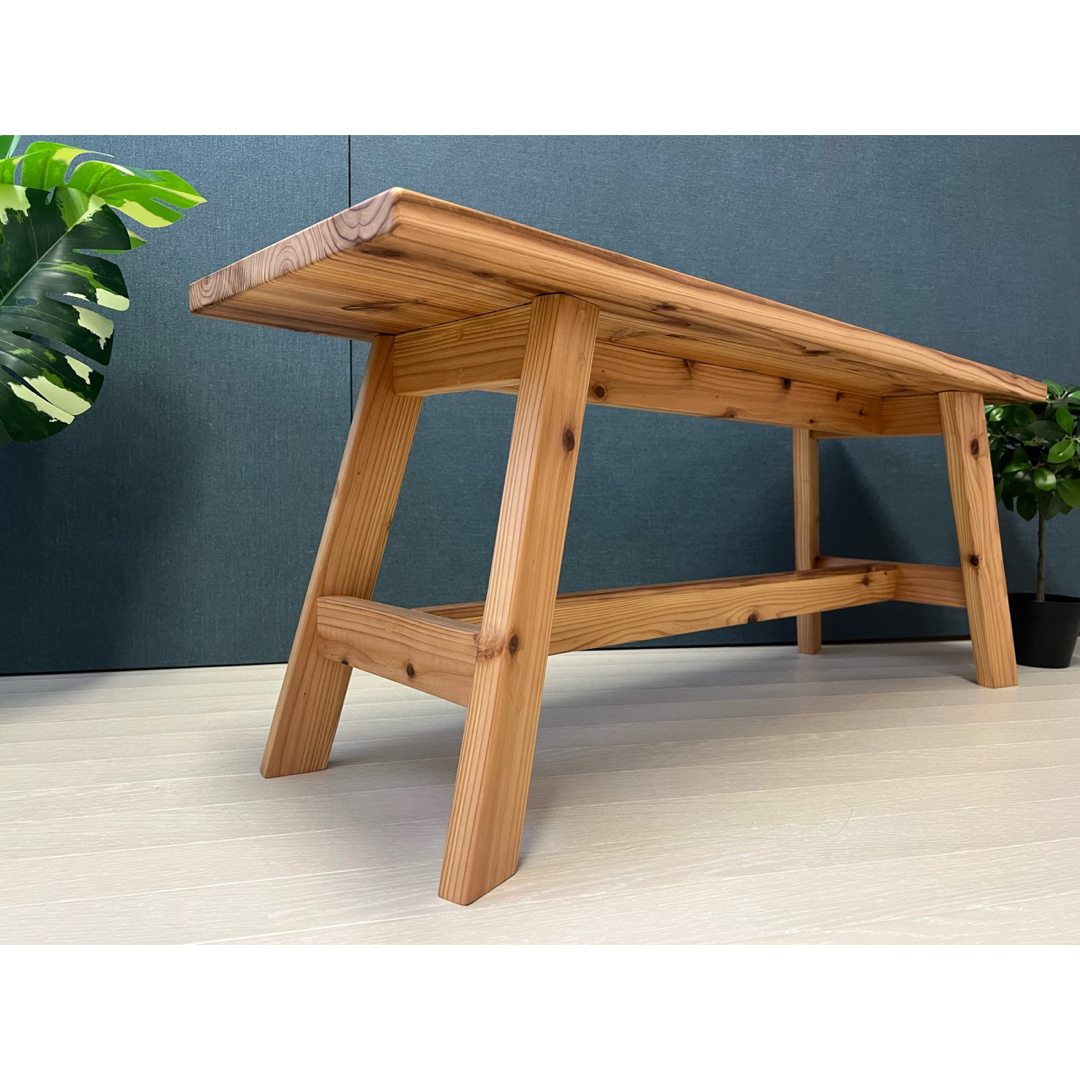 【送料無料】 シンプルな杉のベンチ 腰掛け 椅子 90cm 杉インテリア/家具