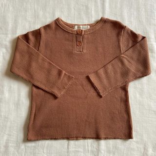 ザラキッズ(ZARA KIDS)のmonbebe ワッフルカットソー　S(Tシャツ/カットソー)