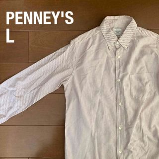 サンタモニカ(Santa Monica)のPENNY'S ペニーズ L 長袖ストライプシャツ (シャツ)