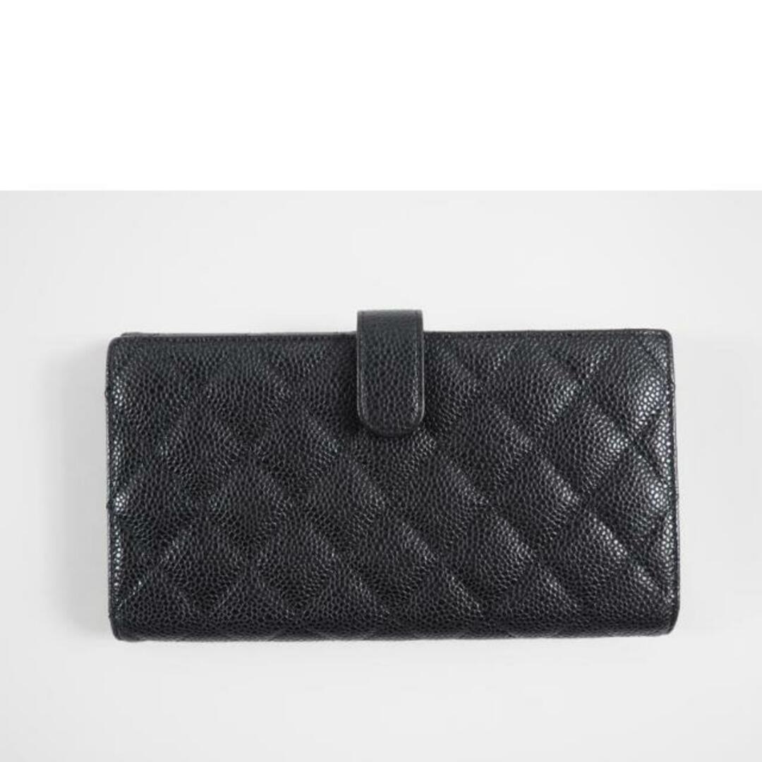 CHANEL シャネル/キャビアスキン マトラッセ Wホック長財布 CHANEL シャネル/キャビアスキン マトラッセ Wホック長財布