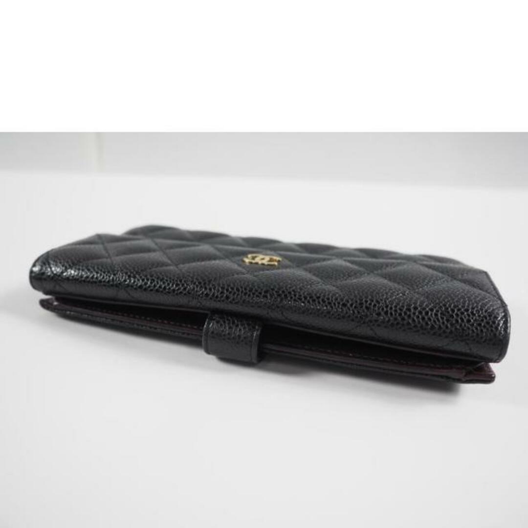 CHANEL シャネル/キャビアスキン マトラッセ Wホック長財布 CHANEL シャネル/キャビアスキン マトラッセ Wホック長財布
