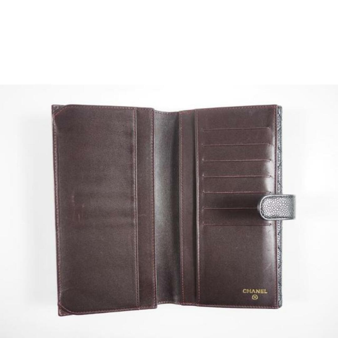 CHANEL シャネル/キャビアスキン マトラッセ Wホック長財布 CHANEL シャネル/キャビアスキン マトラッセ Wホック長財布