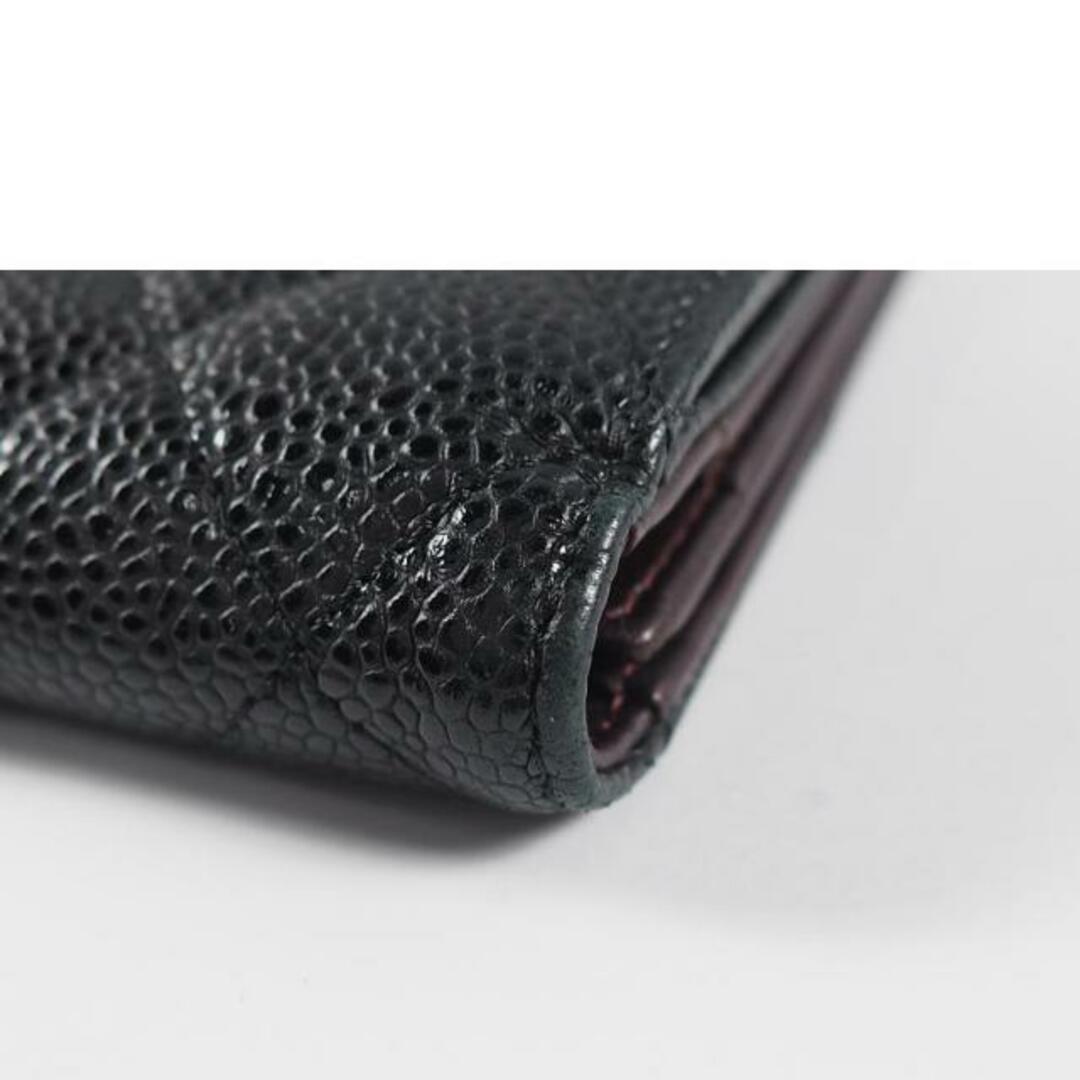 CHANEL シャネル/キャビアスキン マトラッセ Wホック長財布 CHANEL シャネル/キャビアスキン マトラッセ Wホック長財布