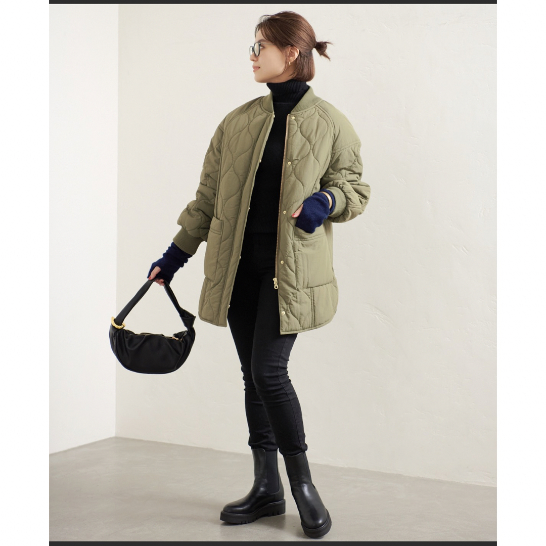 B.C STOCK - リブ付き中綿ジャケットの通販 by shop|ベーセー B.C STOCK - リブ付き中綿ジャケットの通販 by shop|ベーセー