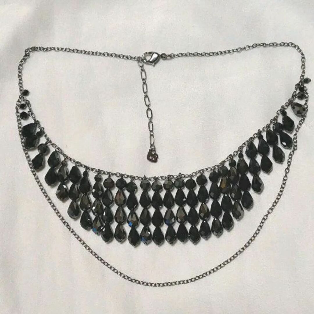 SWAROVSKI - 美品 ゴージャス スワロフスキー ネックレス ブラック