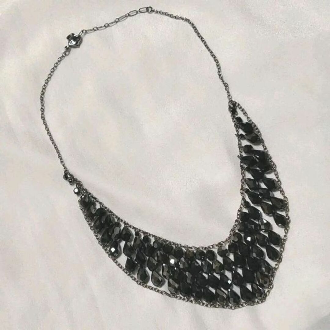 SWAROVSKI - 美品 ゴージャス スワロフスキー ネックレス ブラック