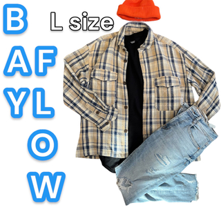 ベイフロー(BAYFLOW)の楽天買いまわり対象BAYFLOW  チェックシャツ　綿100%  Lベイフロー(シャツ)