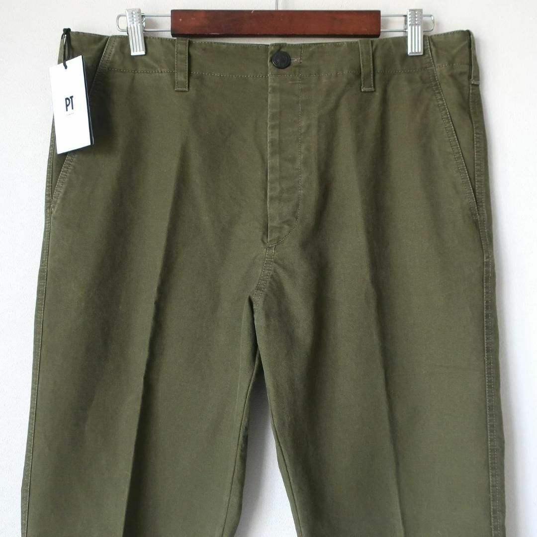 新品 PT TORINO トレンド チノパン テーパードパンツ オリーブ W35