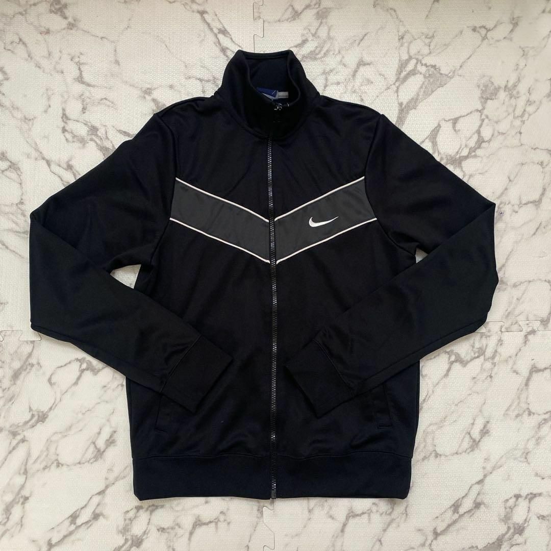 ナイキNike トラックジャケット メンズサイズS ジャージ 黒ブラック 古着