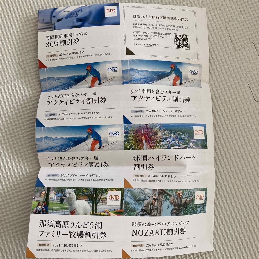 日本駐車場　株主優待　匿名安心😊 チケットの優待券/割引券(その他)の商品写真