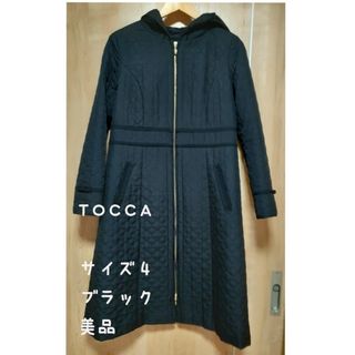 新品 ♡ ＴＯＣＣＡ　シルバーリーフコート　刺繍　ダークグレー　ロングコート　M