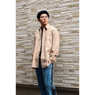 オーラリー(AURALEE)の23SS Auralee オーラリー ツイルビッグシャツ Mix beige 4(シャツ)