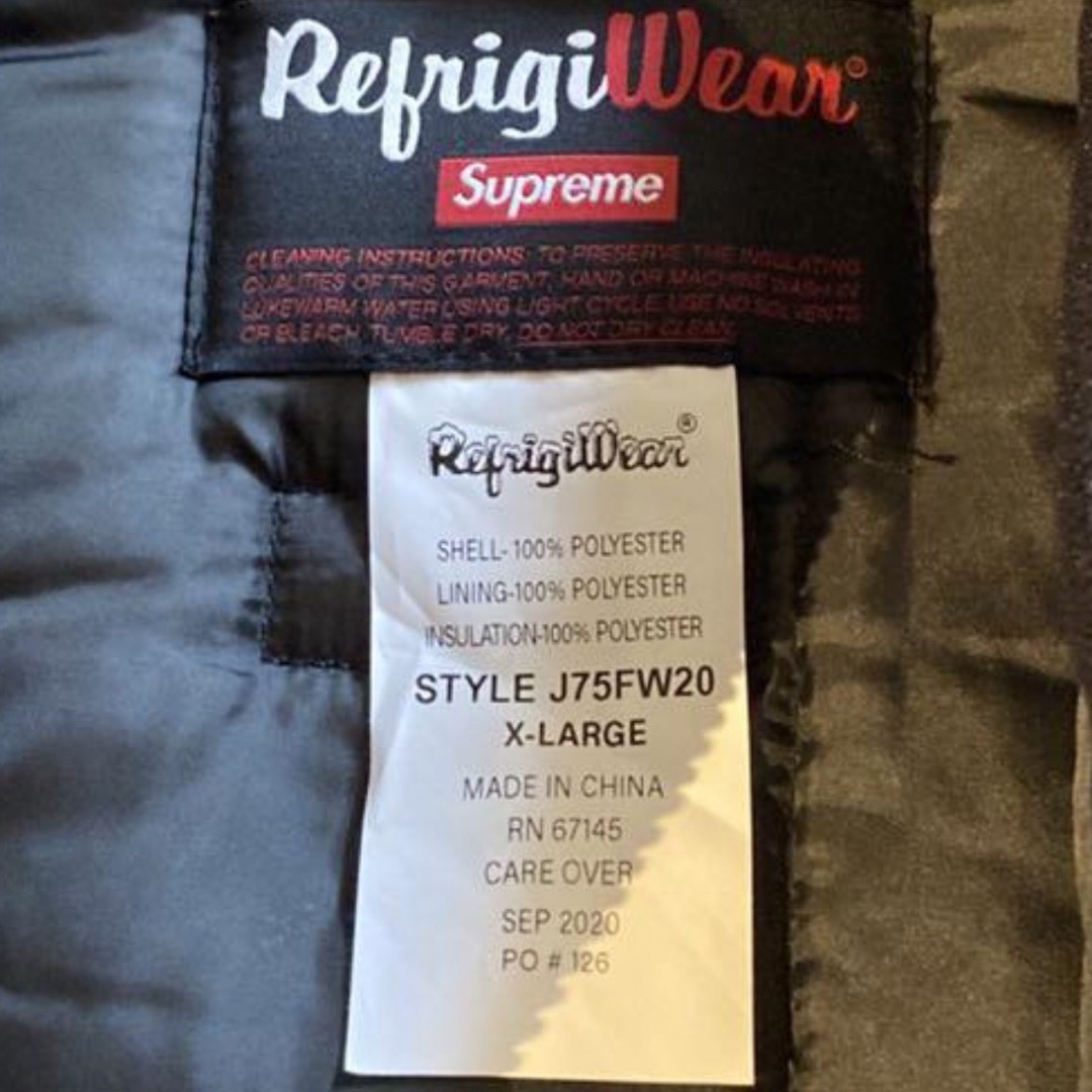 新品 Supreme x RefrigiWear ベスト