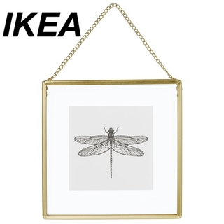 イケア(IKEA)のイケア  LERBODA レルボダ フレーム ゴールドカラー　小(フォトフレーム)