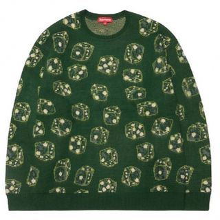 シュプリーム(Supreme)のSUPREME DICE SWEATERS XL 緑 キムタク セーター(ニット/セーター)