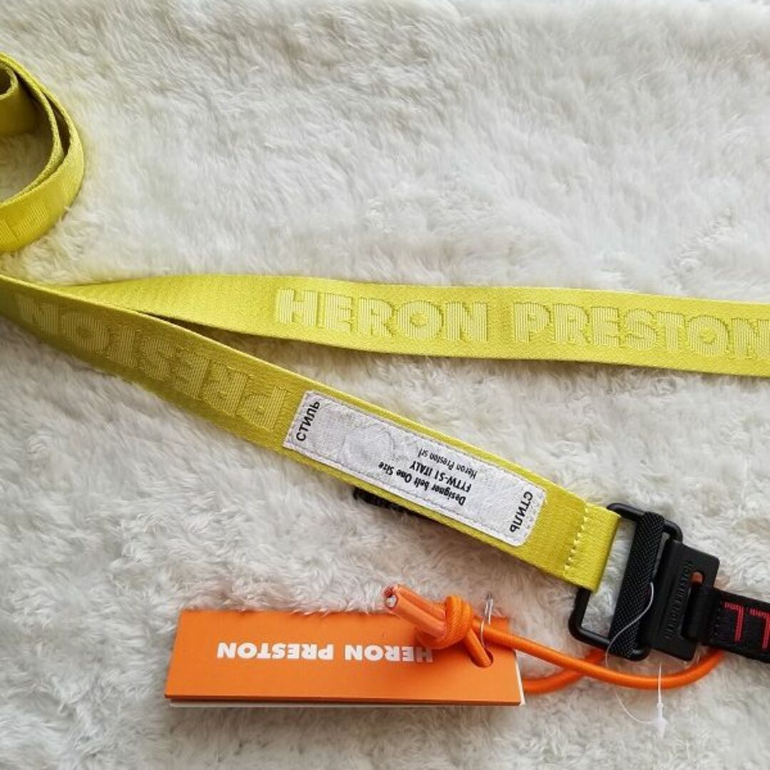 HERON PRESTON ヘロンプレストン テープ ベルト Yellow