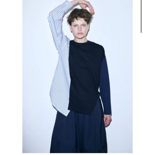 ナゴンスタンス(nagonstans)の専用新品タグ付ナゴンスタンス  asymmetry mix pullover (カットソー(長袖/七分))