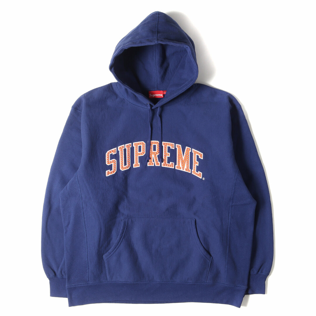 Supreme シュプリーム パーカー サイズ:XL 22SS スタースタッズ アーチロゴ スウェット パーカー Stars Arc Hooded Sweatshirt ダークロイヤル ブルー トップス フーデッド スウェットシャツ フーディー【メンズ】メンズ