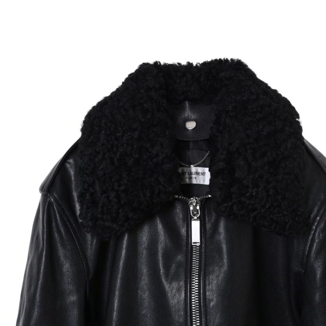 SAINT LAURENT - Saint Laurent Paris ムートン付き ライダース SAINT LAURENT - Saint Laurent Paris ムートン付き ライダース