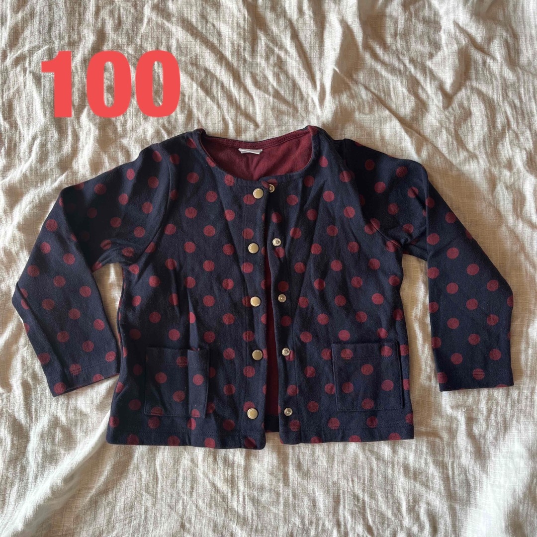 PETIT BATEAU(プチバトー)のプチバトー　100センチ女の子　カーディガン、ジャンパー キッズ/ベビー/マタニティのキッズ服女の子用(90cm~)(カーディガン)の商品写真