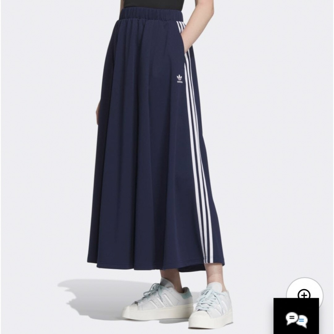 Originals（adidas）(オリジナルス)のadidas originalsジャージー ロングスカート インディゴ Sサイズ レディースのスカート(ロングスカート)の商品写真