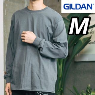 ギルタン(GILDAN)の新品未使用 ギルダン 6oz ウルトラコットン 無地 ロンT チャコール M(Tシャツ/カットソー(七分/長袖))