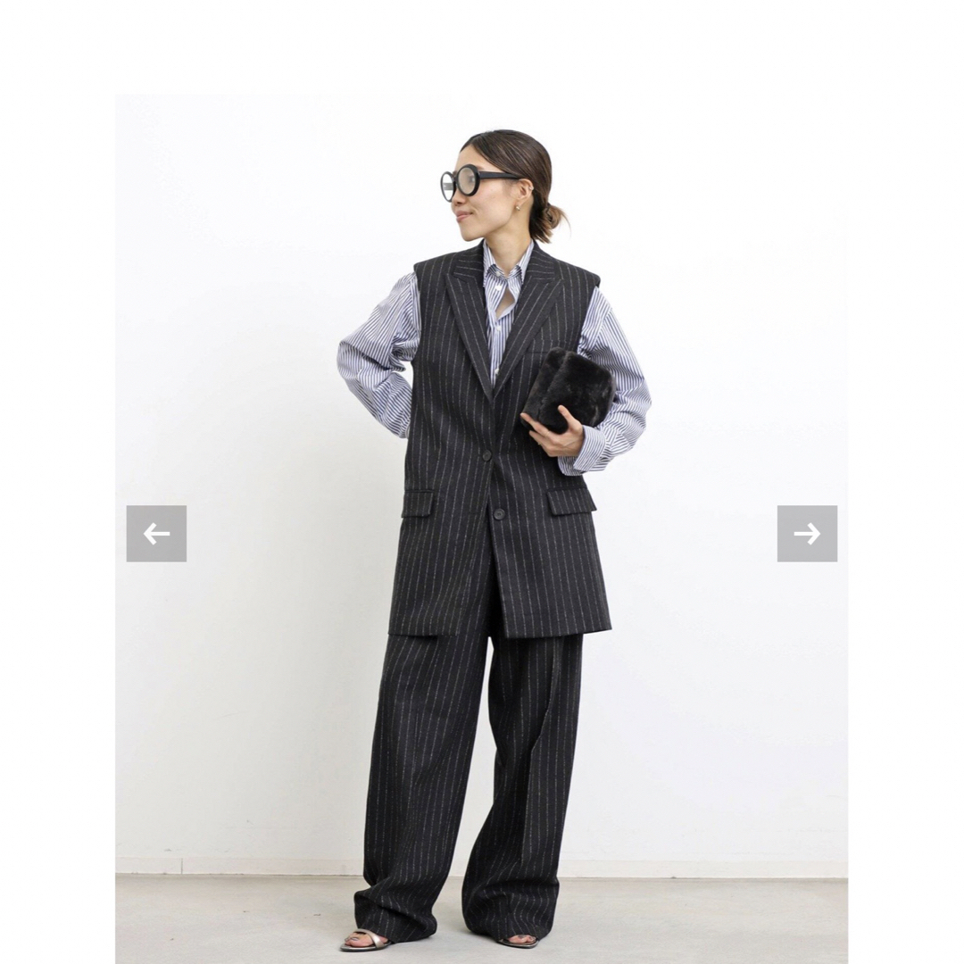 L'Appartement DEUXIEME CLASSE(アパルトモンドゥーズィエムクラス)の【GOLDEN GOOSE】 PINSTRIPE PANTS 36 レディースのパンツ(その他)の商品写真