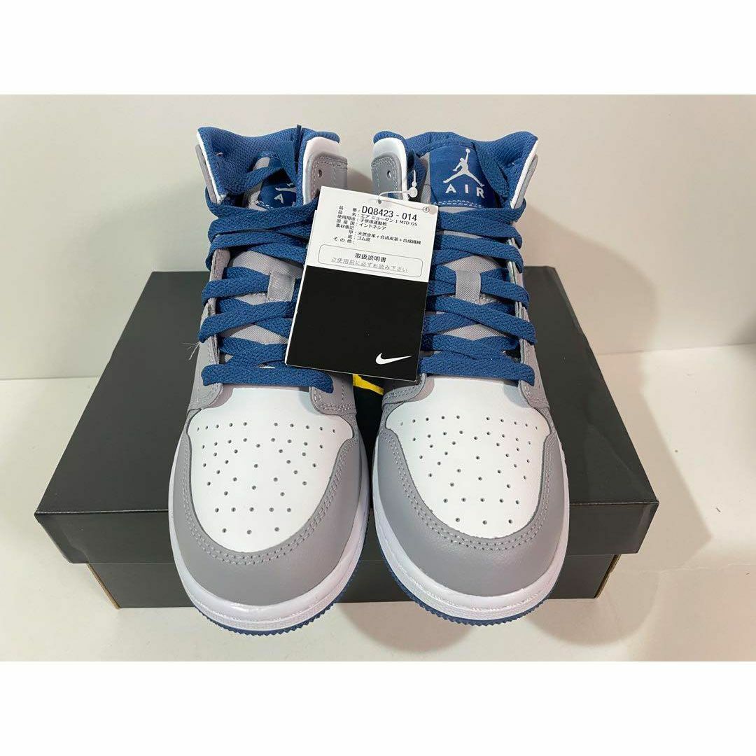 NIKE   新品.5cm NIKE エアジョーダン1MID GS TrueBlueの通販 by