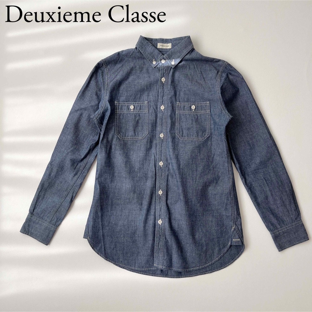 DEUXIEME CLASSE(ドゥーズィエムクラス)の美品・完売品　Deuxieme Classe ドゥーズィエムクラス　デニムシャツ レディースのトップス(シャツ/ブラウス(半袖/袖なし))の商品写真