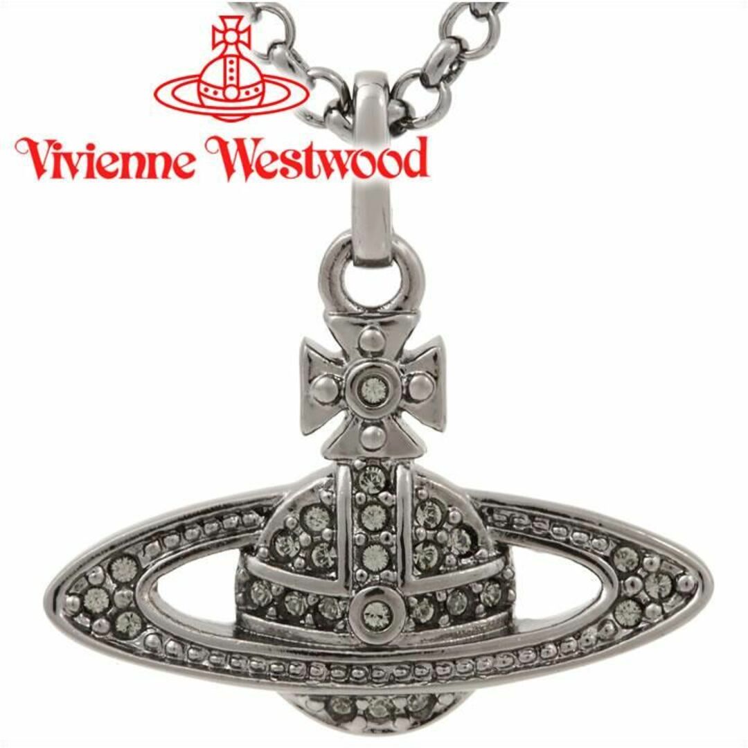 ヴィヴィアンウエストウッド ネックレス Vivienne Westwood ミニバスレリーフペンダント ガンメタル 63020086-S108 レディース メンズ 男女兼用 【新品・未使用】 【ラクマ公式ショップ】