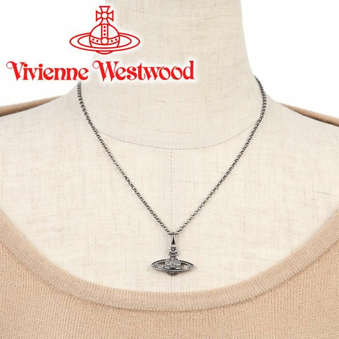 ヴィヴィアンウエストウッド ネックレス Vivienne Westwood ミニバスレリーフペンダント ガンメタル 63020086-S108 レディース メンズ 男女兼用 【新品・未使用】 【ラクマ公式ショップ】