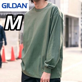 ギルタン(GILDAN)の新品未使用 ギルダン 6oz ウルトラコットン 無地 ロンT ミリタリー M(Tシャツ/カットソー(七分/長袖))